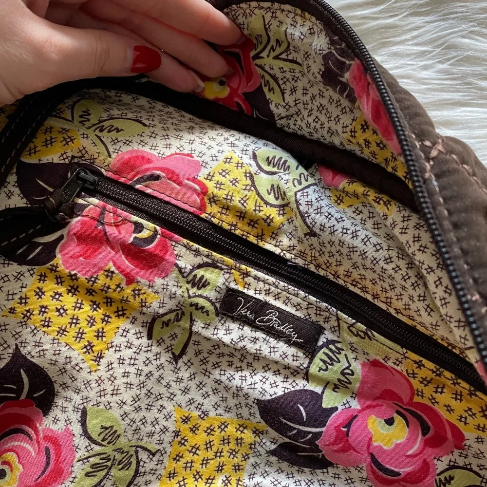 Vera Bradley Espresso Brown Quilted Oh Baby Diaper Bag Purse